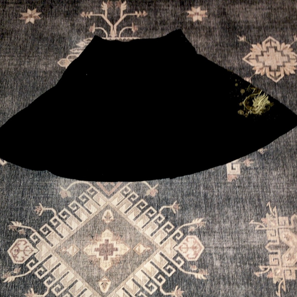 Exquisite Vintage Dragon Skirt with Embroidered & Beaded Detail